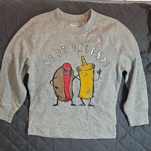 Old Navy Gray 'Best Friends' Long Sleeve Tee